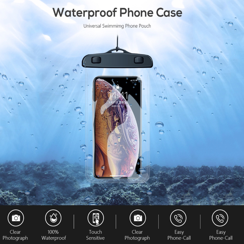 Customized Brand New Clear IPX8 Waterproof PVC Mobile Phone bag waterproof cell phone case bag